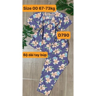 SIZE 00 ( 70-78kg) BỘ DÀI TAY BÚP,bộ lanh mặc nhà tay cọc búp quần dài F21 VNXK (Dài tay búp 70-78kg)