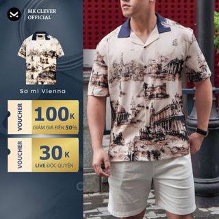 Áo Sơ Mi nam Vienna MKCLEVER Chất lụa mềm mịn, thoáng mát, chống nhăn, form rộng mặc hằng ngày