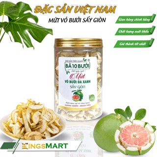  Mứt vỏ bưởi da xanh sấy giòn - Thương hiệu BÀ MƯỜI BƯỞI - Đặc sản Tiền Giang - Hũ 100gr - Kingsmart 