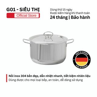 Nồi Inox 304 3 đáy Cao Cấp G01 Không Kén Bếp xài cho mọi loại bếp an toàn