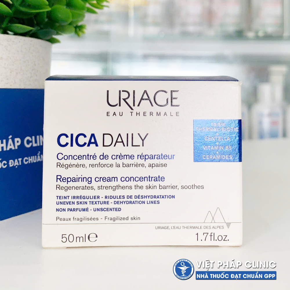 Kem Dưỡng Làm Dịu Uriage Cica Daily Concentrate Cream 50ml Chính hãng công ty.
