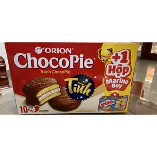 BÁNH CHOCOPIE 435.6G (HỘP 12 CÁI thêm 10%)+Tặng 1 bánh cá Marine Boy