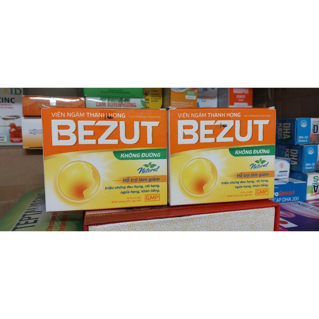 BEZUT Không Đường - Viên Ngậm Thanh Họng (VỊ CAM)