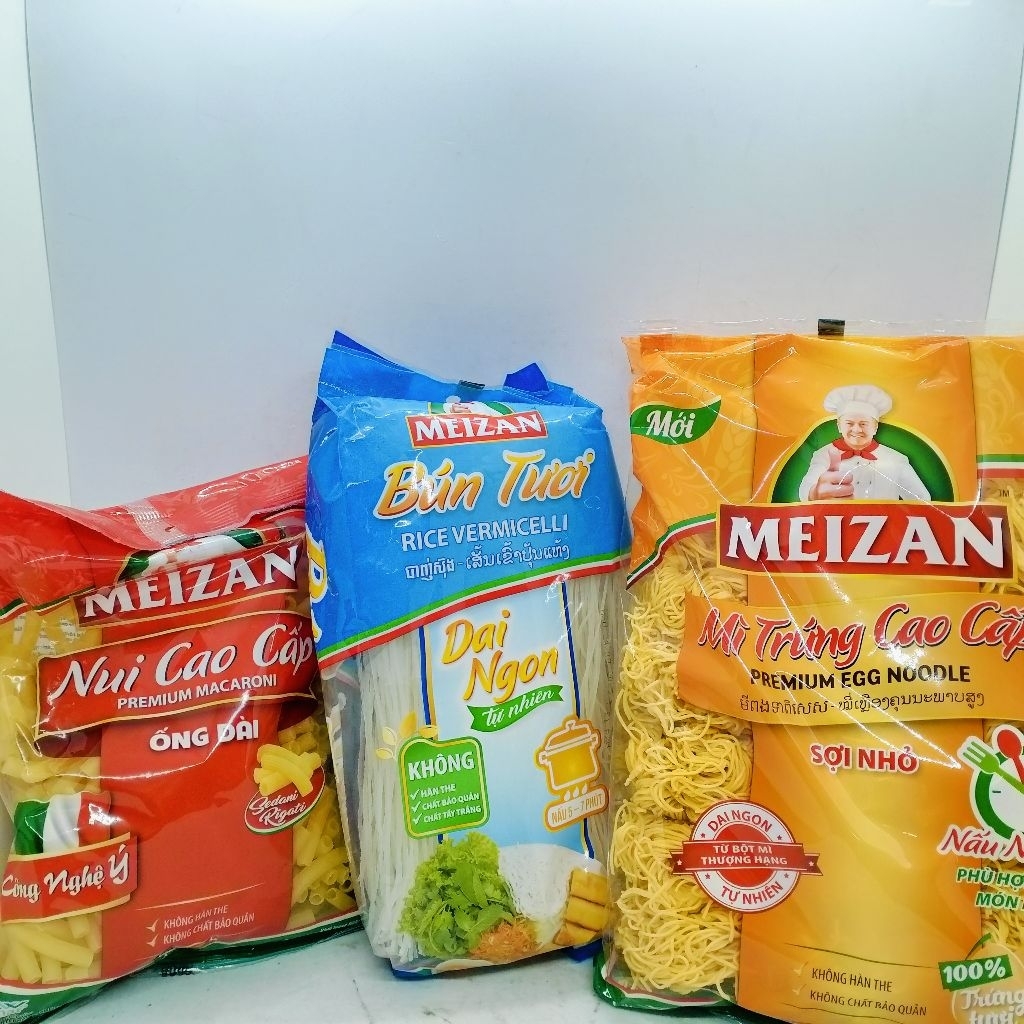 Mì Trứng, Nui, Bún Tươi cao cấp  Meizan 500gr - Giá tốt mỗi ngày