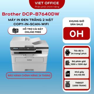 Máy in laser đa năng trắng đen Brother DCP-B7640DW - In 2 mặt tự động, Scan, Copy, WiFi