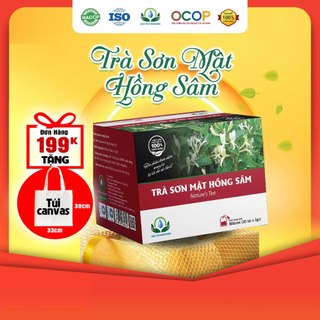 Trà sơn mật hồng sâm hộp 30 túi lọc siêu thị thiên nhiên