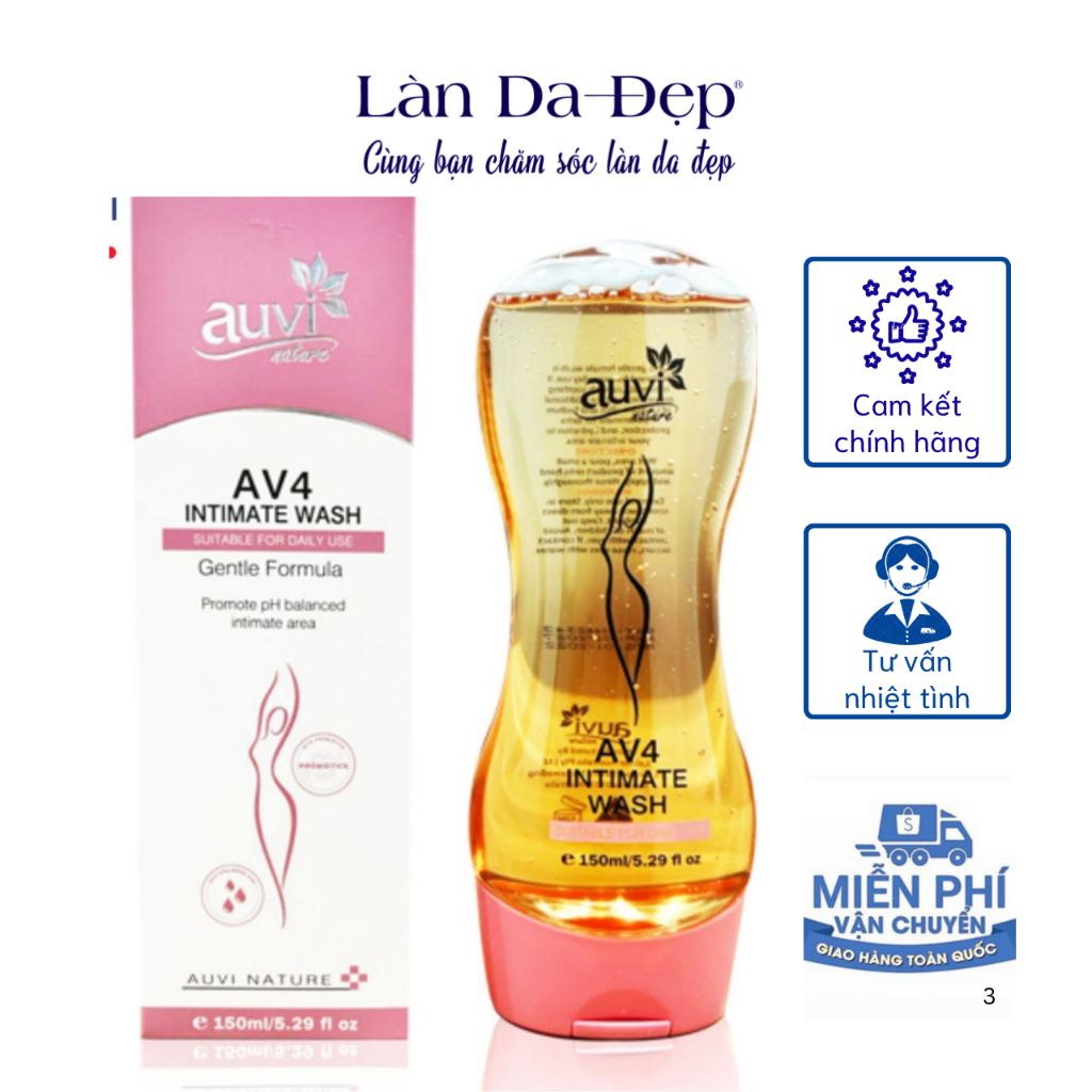 AUVI NATURE AV4 INTIMATE WASH – GEL RỬA VS PHỤ NỮ