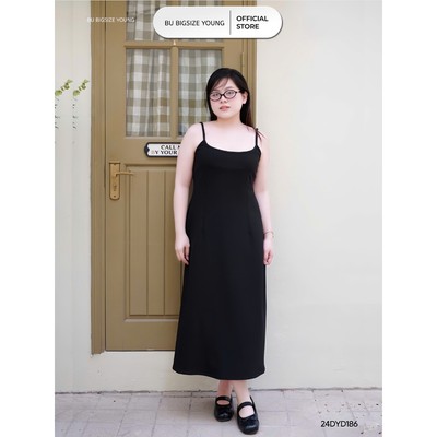 Đầm 2 dây thun BIGSIZE (55kg đến 95kg) – 24DYD186 - [BU Bigsize Young]