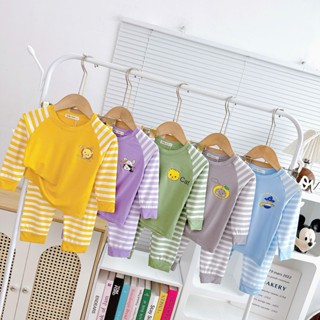 Bộ Quần Áo Dài Tay hiệu Minky Mom, Vải Thun Lạnh Thoáng Mát In Nhiều Hình Dễ Thương - Mã:LDD19