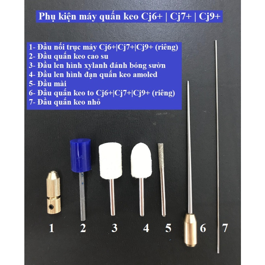 Phụ kiện máy quấn keo Cj6+ | Cj7+ | Cj9+ | Giá rẻ