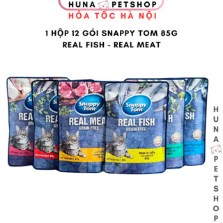 Hộp 12 gói Pate Snappy Tom 85g cho mèo  - Huna