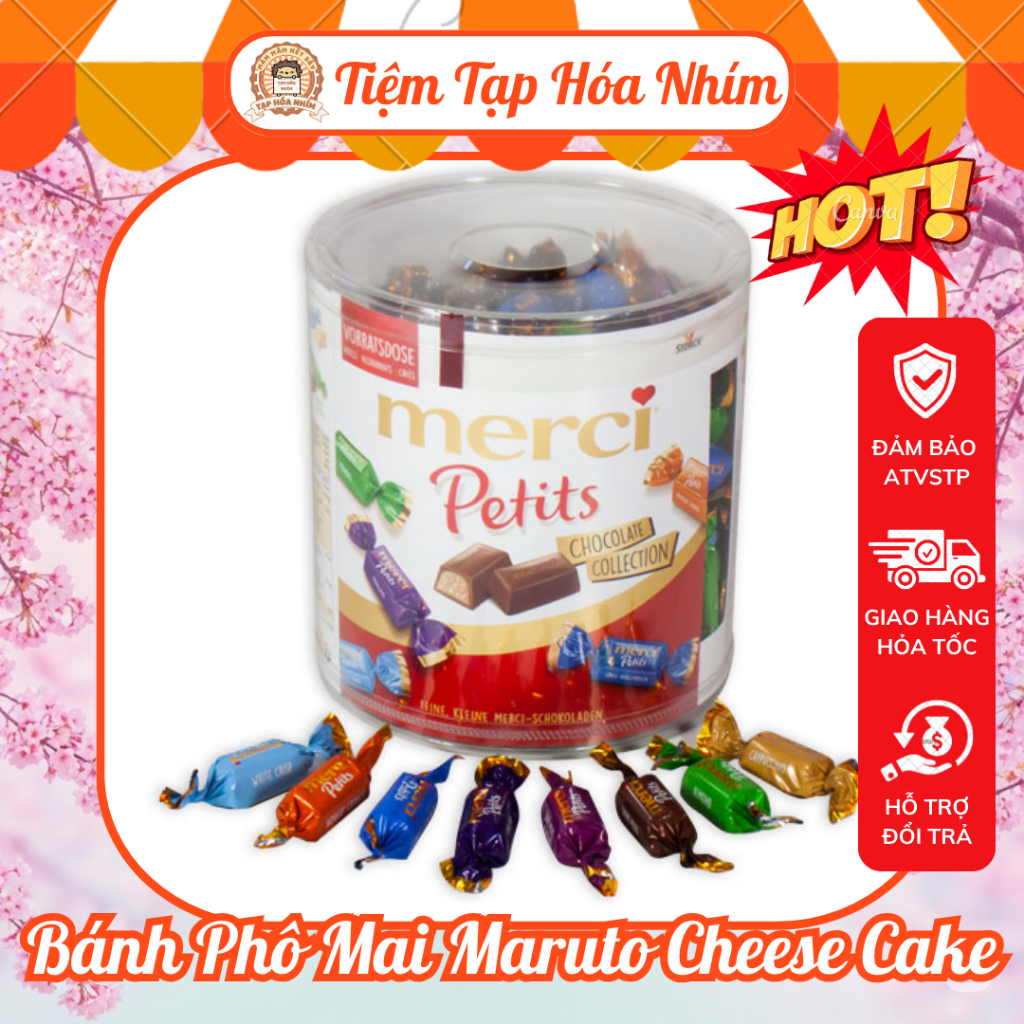 [HỎA TỐC] Kẹo socola Merci, mix đủ vj , hộp 1kg (date xa)