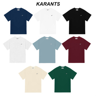 Áo Thun Trơn Logo Kim Loại Karants Cotton 260gsm Premium Form Oversize Nam Nữ Unisex Menswear Hot Trend 2025 - KR212
