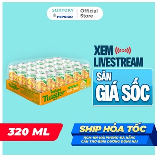   LIVE  Thùng 24 Lon Nước Trái Cây Twister Cam  320ml lon  