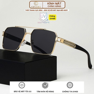 Kính Mát Nam CRNAIRA WATCH M48  Gọng Kim Loại Vuông, Chống Tia UV400 – Sang Trọng, Lịch Lãm