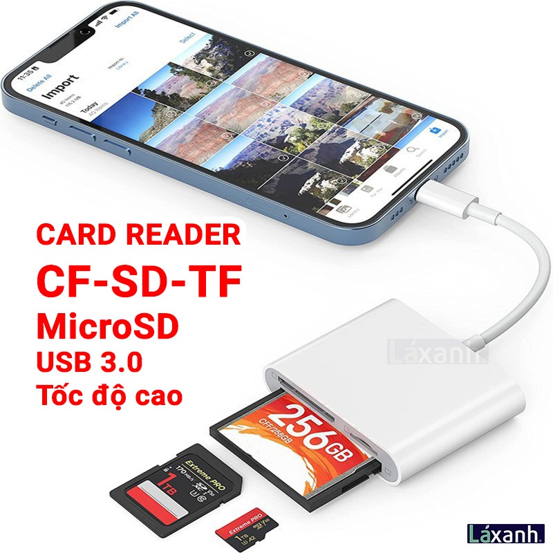 Card reader 3.0 CF TF Micro SD card 🔥 Đầu đọc thẻ nhớ CF SD TF MicroSD Type-C Micro SD TF TypeC