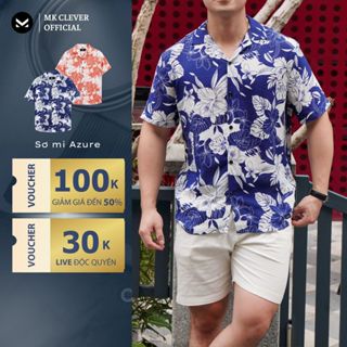 Áo sơ mi nam Azure MK CLEVER Chất liệu đũi mềm mịn, thoáng mát, thấm hút tốt lên form đẹp, đứng dáng