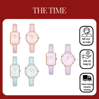 (Tặng Vòng Tay) Đồng Hồ Nữ Petiti Quadro Pastel DW - Đồng Hồ Daniel Wellington 28mm - 20x26mm