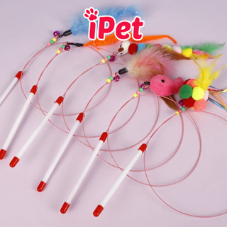Đồ Chơi Cần Câu Dây Thép, Đồ Chơi Cho Mèo Trêu Mèo Có Lông Vũ - iPet Shop