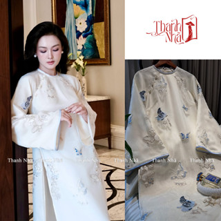 Áo dài cách tân bốn tà Diên Phúc voan tơ thêu cao cấp,sang trọng, áo dái đi tiệc, hội nghị, cưới hỏi