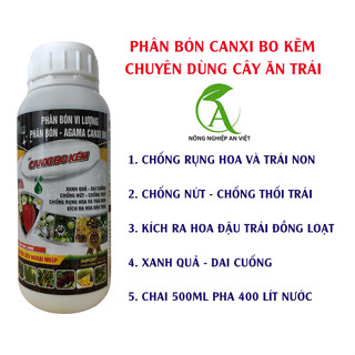   Mua 5 Tặng 1  Phân bón Canxi Bo Kẽm 500ml – Chống rụng hoa và trái non Ngừa Nứt Trái Cứng Trái Kích Hoa Đậu Trái 