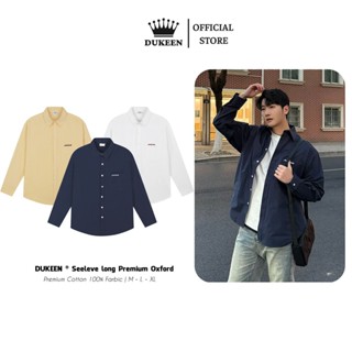 Áo Sơ Mi Tay Dài Thêu Passionate Nam Nữ Hàn Quốc Local Brand DUKEEN Chất Liệu Oxford Form Rộng SM089
