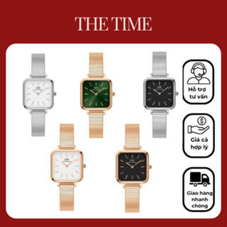 (Tặng Vòng Tay) Đồng Hồ Nữ Daniel Quardo Studio - Đồng Hồ Daniel Wellington Mặt Vuông 22mmx22mm