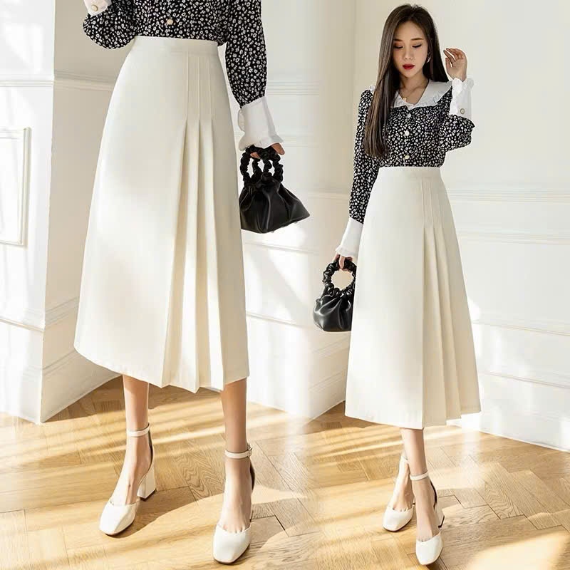 [HOT DEAL] Chân Váy Dáng Dài Dập Ly 4Pen, Phong Cách Thanh Lịch CVCG-02 9397Shop