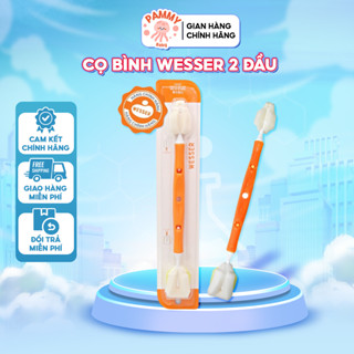 Cọ rửa bình sữa Wesser 2 đầu đa năng CHÍNH HÃNG, dụng cụ vệ sinh bình sữa, núm ti cao cấp - Pammy Baby