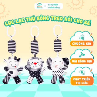  Đồ Chơi Treo Nôi Cũi Xe Đẩy 3 Màu Đen Trắng Đỏ Kích Thích Thị Giác Cho Bé Sơ Sinh Có Âm Thanh Vui Nhộn 