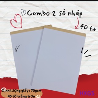  Bộ 05 cuốn giấy nháp A5 50 tờ trắng trơn 70gsm giá rẻ tiện lợi cho học sinh ghi chú. 