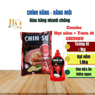  compo 1 Bịch Hạt Nêm Chinsu 1,8kg + 1 Chai Tương Ớt Chinsu 1kg   Triệu Món Ngon Bùng Vị   