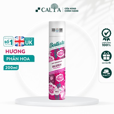 Dầu Gội Khô Batiste Hương Hoa, Sạch Dầu Tức Thì - Batiste Dry Shampoo Floral & Flirty Blush 200ml