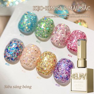 XEIJAYI 15ml sơn móng tay kim sa kẹo dopamine mới phù hợp cho tiệm làm móng và tự làm tại nhà
