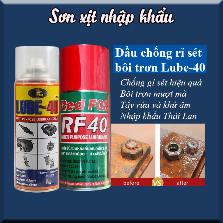 Dầu chống rỉ sét và bôi trơn Lube-40 Bosny - Nhập khẩu Thái Lan