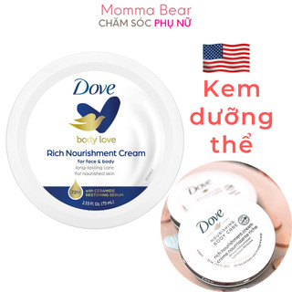  Kem dưỡng thể Dove dưỡng ẩm mặt cơ thể tay face body không nhờn rít hàng Mỹ - Momma Bear 