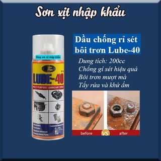 Dầu chống rỉ sét và bôi trơn Lube-40 Bosny - Nhập khẩu Thái Lan