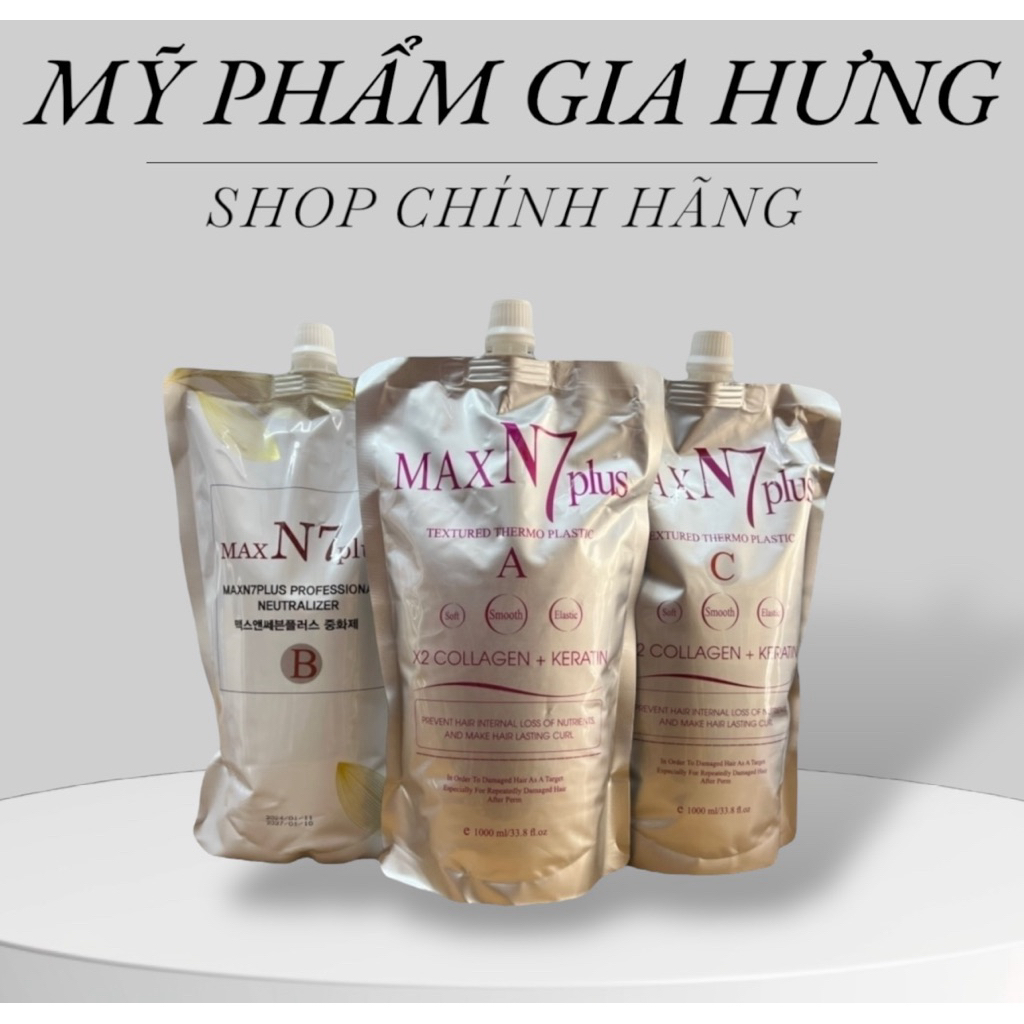 THUỐC UỐN XOĂN TÓC MAX N7 Plus 1000ml cho salon barbershop sử dụng chuyên nghiệp gia huy