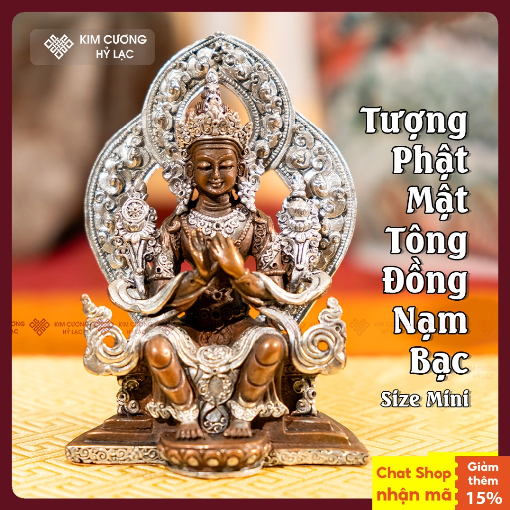 Tượng Phật Mật Tông Đồng - Tượng Phật Đồng Mini [Mật Tông Việt Nam] Tượng Phật Decor Mini Tượng Nepa