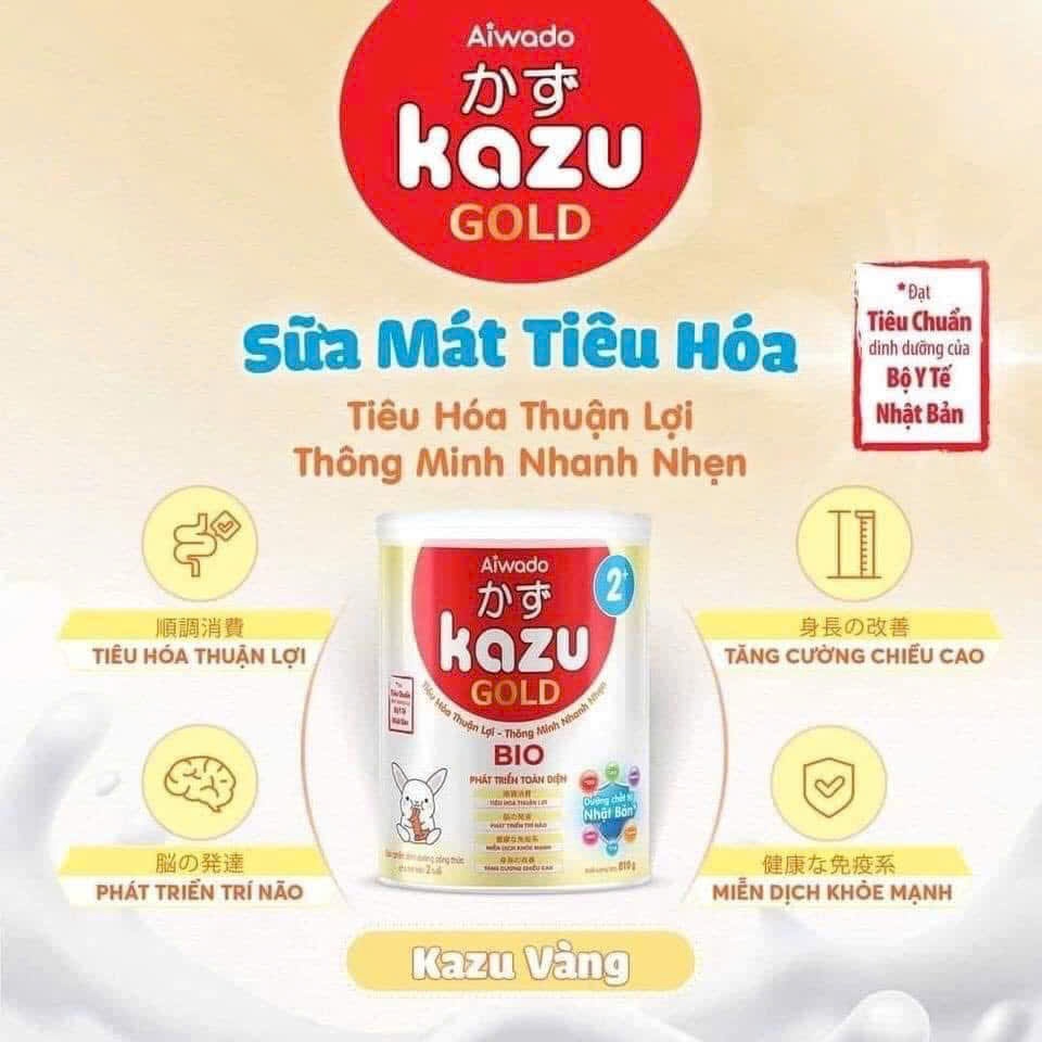 Sữa Kazu gold Bio đủ số 0+ 1+ 2+ 810g