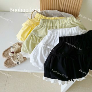 [BAOBAO] CHÂN VÁY BÍ REN GẤU GẮN NƠ TONE  MÀU XINH XẮN CHO BÉ GÁI -M535