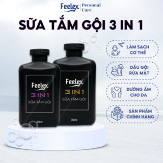  Sữa tắm gội Feelex 3 in 1 hương nước hoa cao cấp thanh lịch độ lưu hương lâu - 350ml 