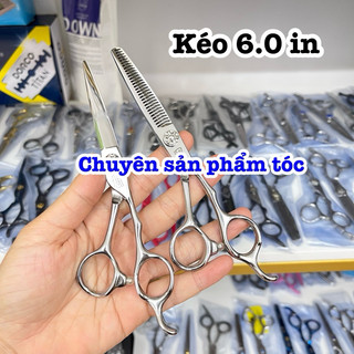 ✅W  Kéo Cắt Tóc Nhật Bản 6.0 Inch Thép S440C Độ Cứng 62HRC Chất Lượng Cao Giá Tốt Kéo Sắc Bén ( W cong trắng )
