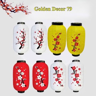 Đèn lồng vải trụ HOA ĐÀO trang trí tết vải trụ nhật bản chống nước, sự kiện, nhà cửa, khu du lịch