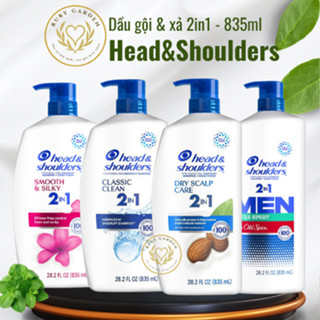 [NK Mỹ] Dầu gội và xả 2in1 Head&Shoulders 835ml Classic clean I Hạnh Nhân I Smooth&Silky - Ruby Garden