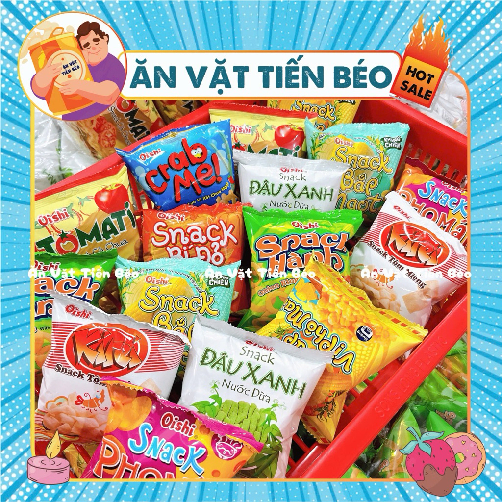 [COMBO 10 GÓI] Bim Bim Oishi (GÓI MINI 6G) đủ vị hàng chính hãng