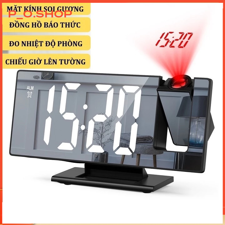 【🔥Rẻ】Đồng hồ để bàn led báo thức thông minh với tính năng chiếu giờ trên trần nhà độc đáo