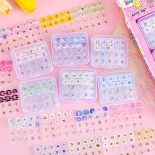 Hộp Sticker Dán Móng Tay Nhiều Hình Đáng Yêu Cho Bé - 1 Hộp 8 Tấm Dán Móng Tay Dễ Thương