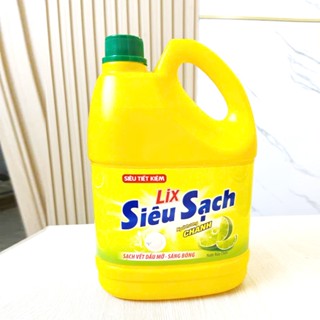  Nước Rửa Chén LIX 3.5kg 🍋Hương Chanh thiên nhiên – Sạch Nhờn Dịu Da | Freeship 