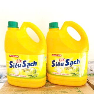 [MUA 1 TẶNG 1 🎁] Nước Rửa Chén LIX 3.5kg 🍋 Hương Chanh thiên nhiên – Sạch Nhờn, Dịu Da | Freeship